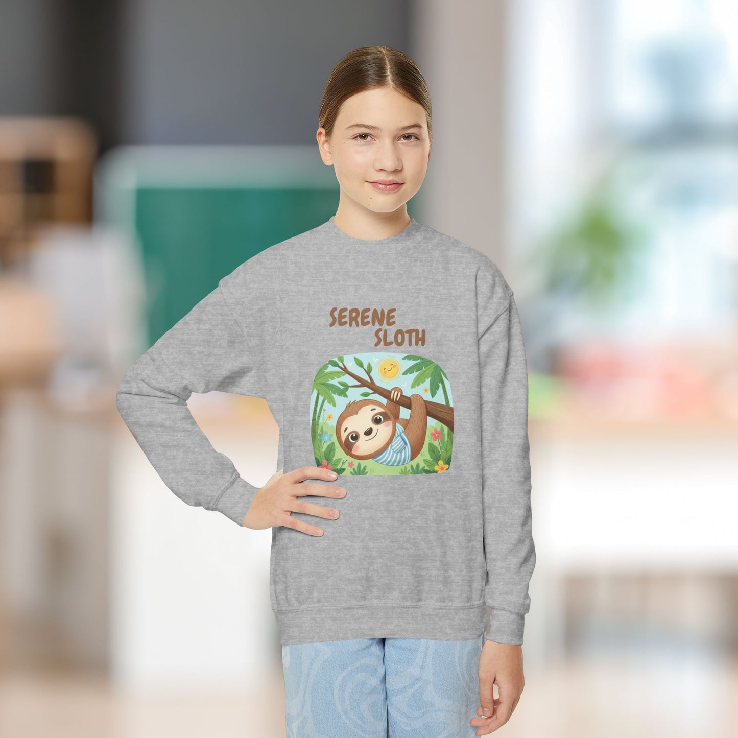 Comfy Kids Sweatshirt - Serene Sloth