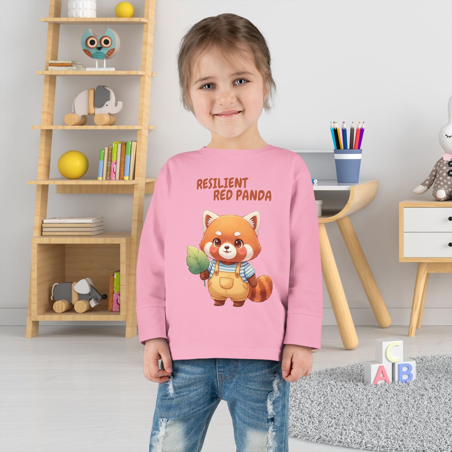 Toddler Long Sleeve Tee - Resilient Red Panda