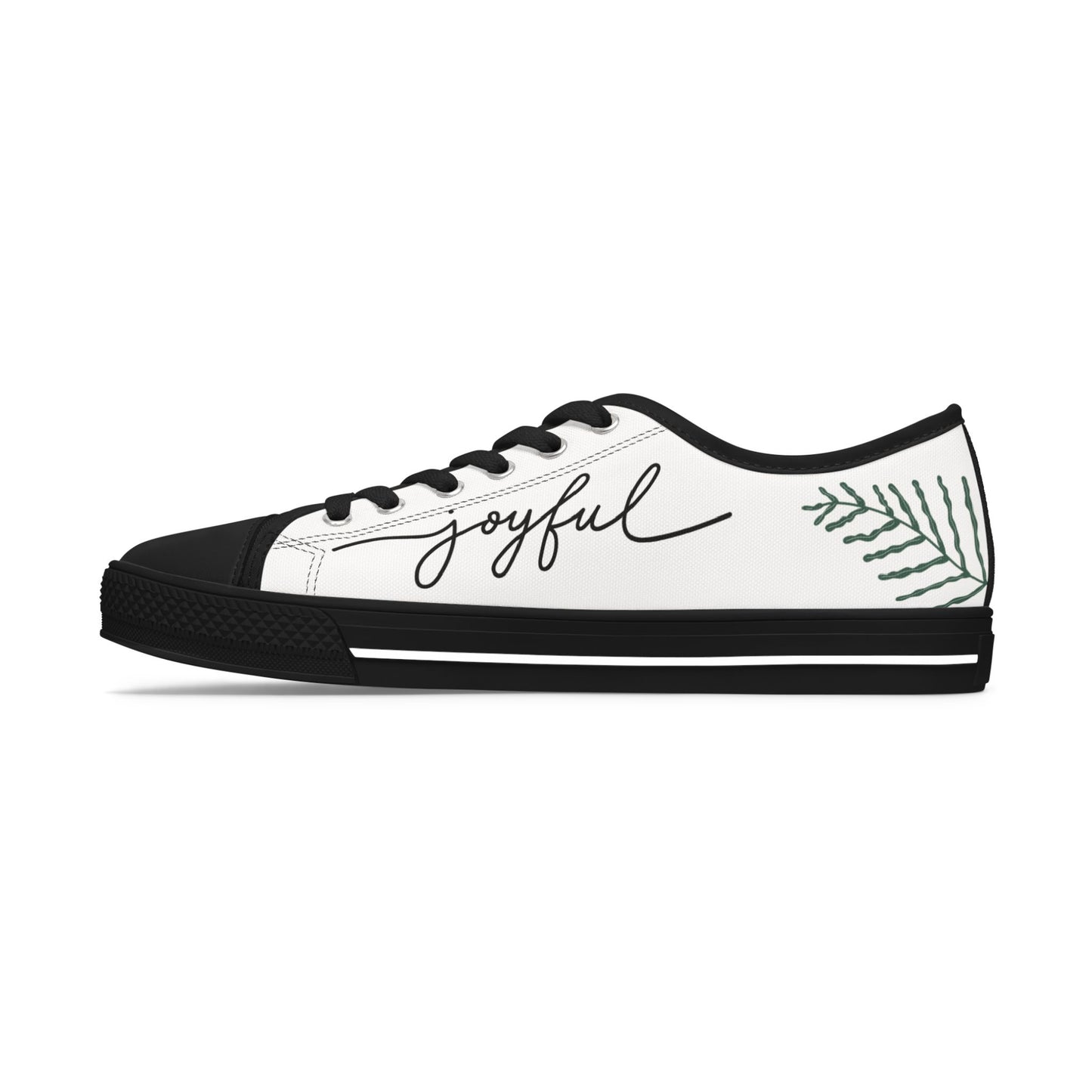Women's Low Top Sneakers - Joy Gives Us Wings to Fly