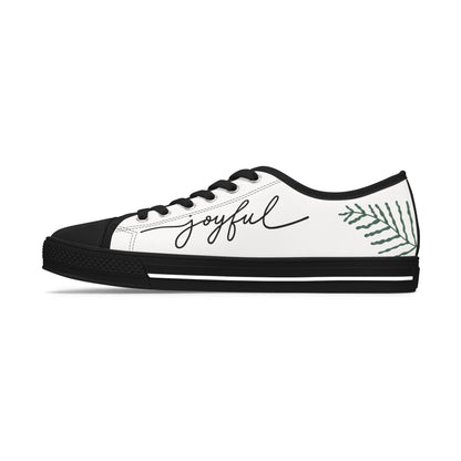 Women's Low Top Sneakers - Joy Gives Us Wings to Fly