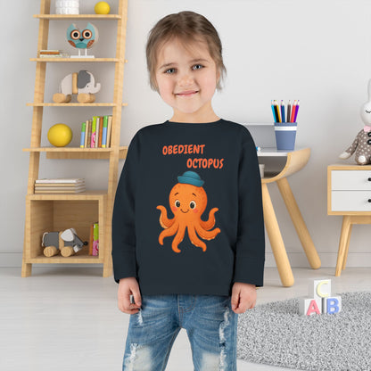 Toddler Long Sleeve Tee - Obedient Octopus
