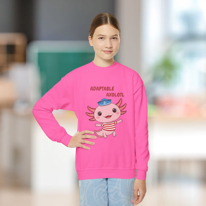 Comfy Kids Sweatshirt - Adaptable Axolotl