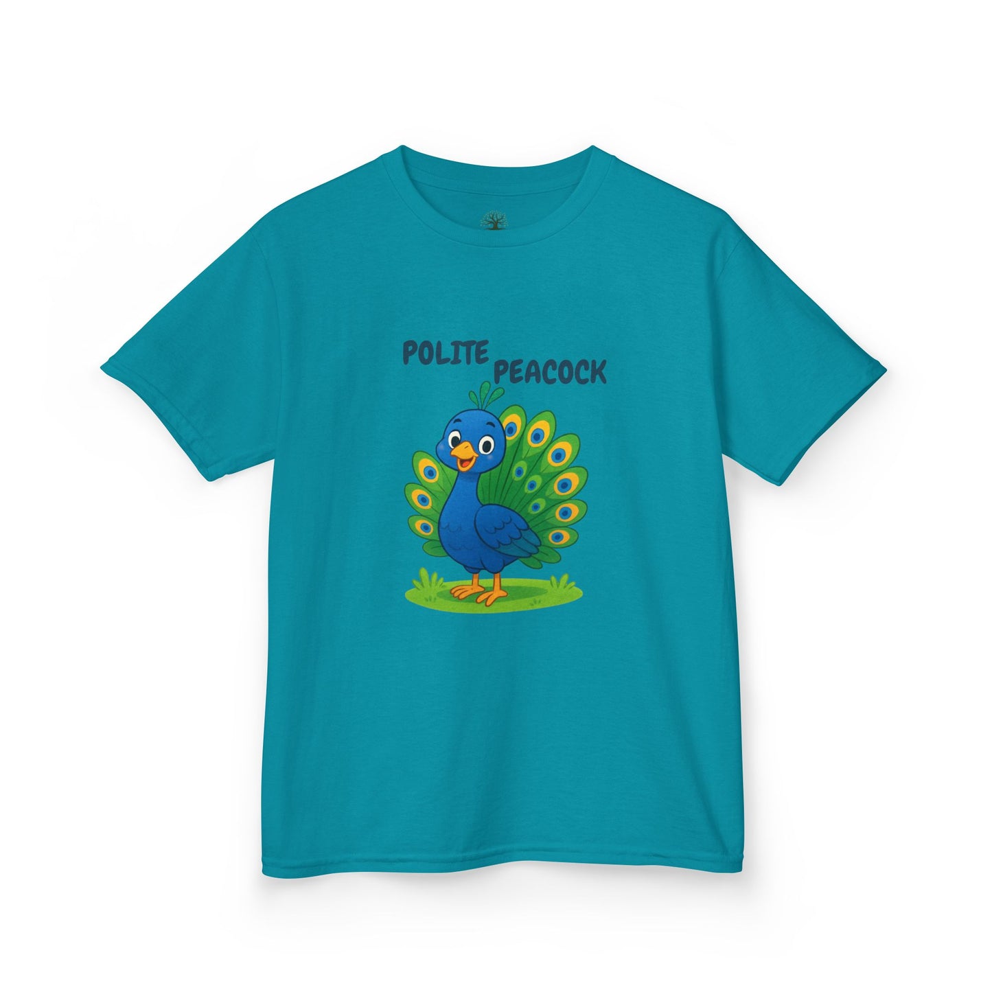 Comfy Kids Tee - Polite Peacock