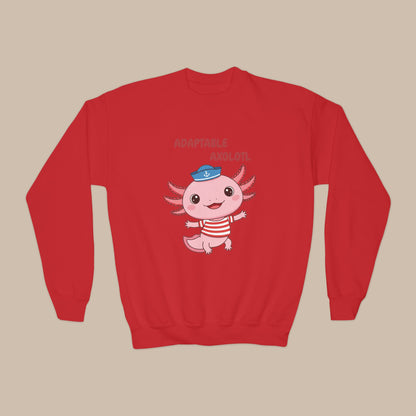 Comfy Kids Sweatshirt - Adaptable Axolotl