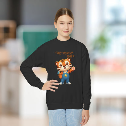 Comfy Kids Sweatshirt - Trustworthy Tiger