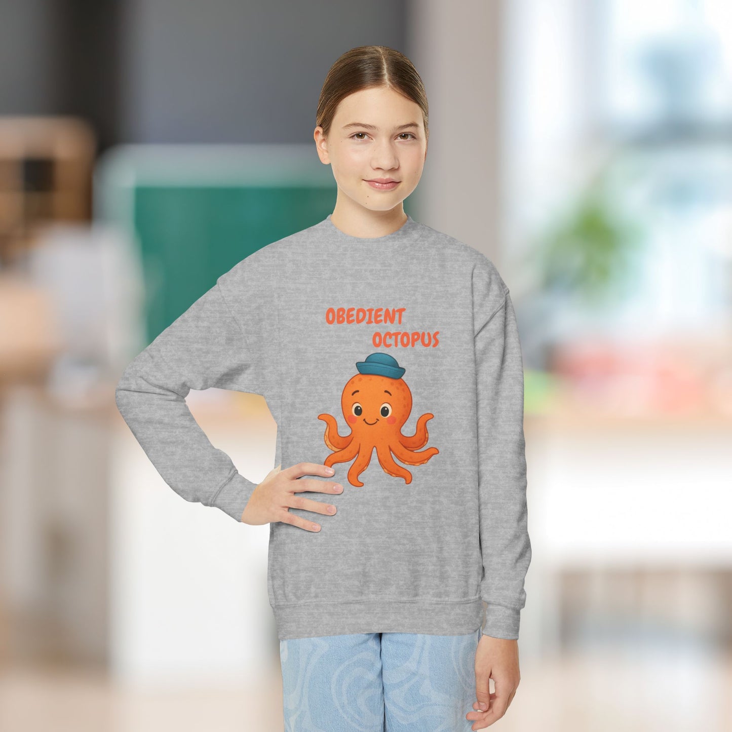 Comfy Kids Sweatshirt - Obedient Octopus
