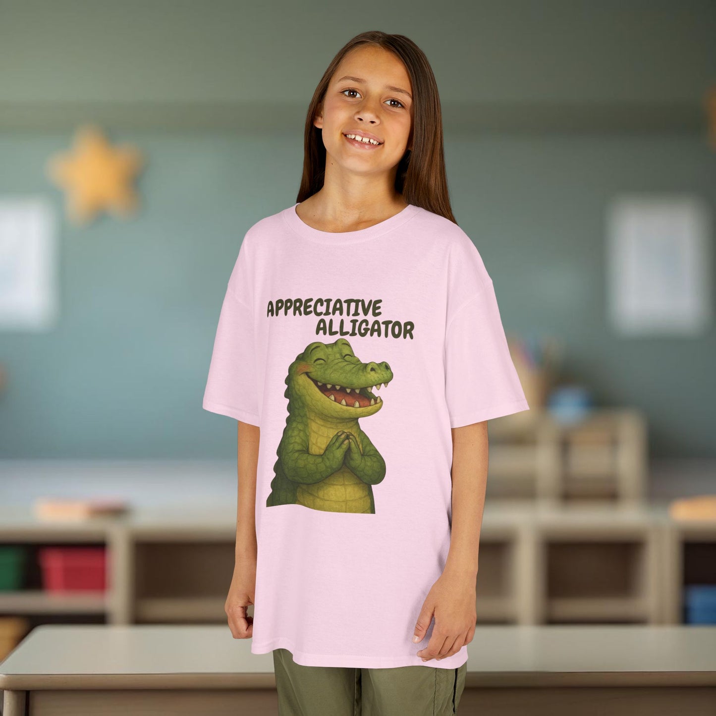 Comfy Kids Tee - Appreciative Alligator