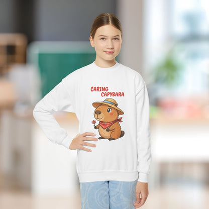 Comfy Kids Sweatshirt - Caring Capybara