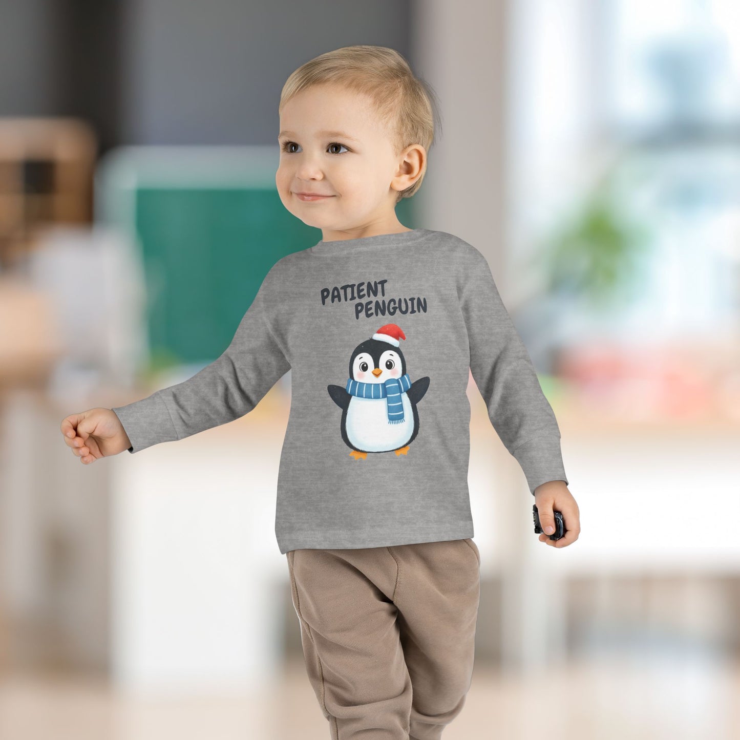 Toddler Long Sleeve Tee - Patient Penguin