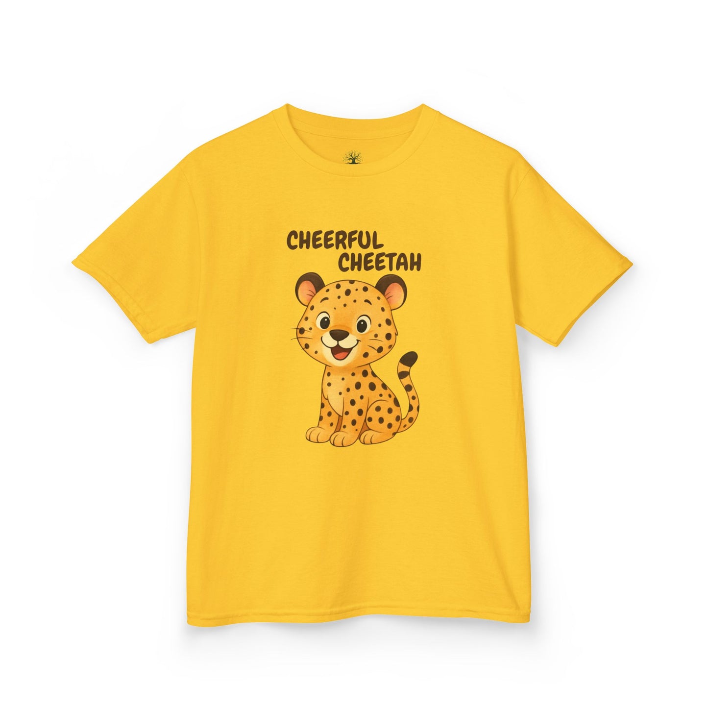 Comfy Kids Tee - Cheerful Cheetah