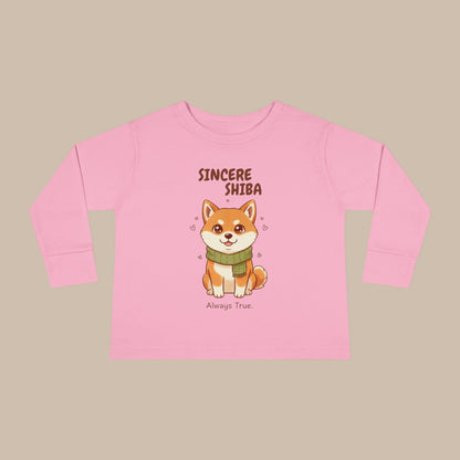 Toddler Long Sleeve Tee - Sincere Shiba - Always True