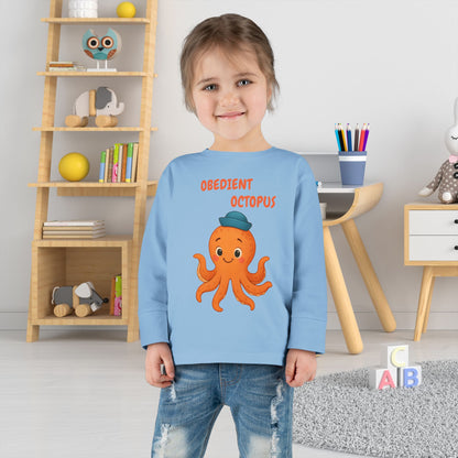 Toddler Long Sleeve Tee - Obedient Octopus