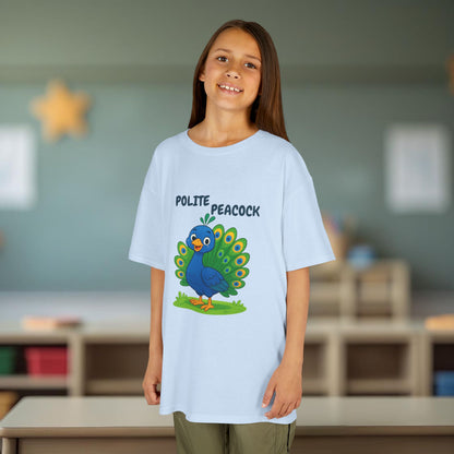 Comfy Kids Tee - Polite Peacock