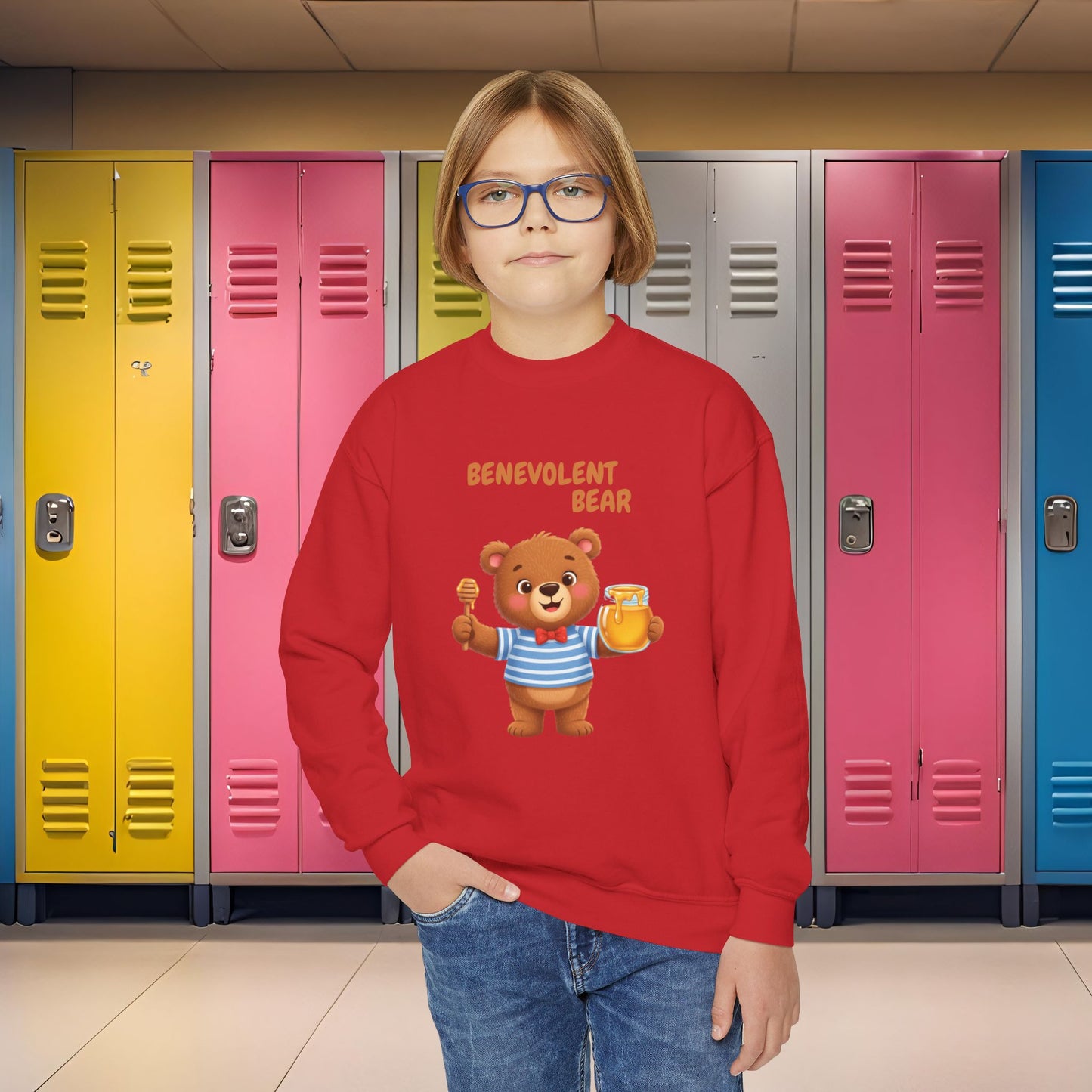Comfy Kids Sweatshirt - Benevolent Bear