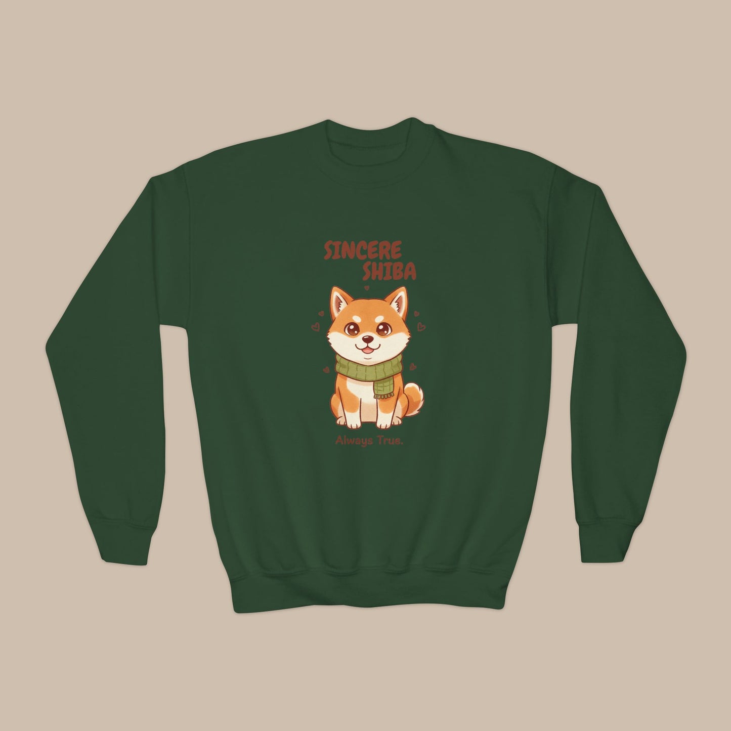 Comfy Kids Sweatshirt - Sincere Shiba - Always True