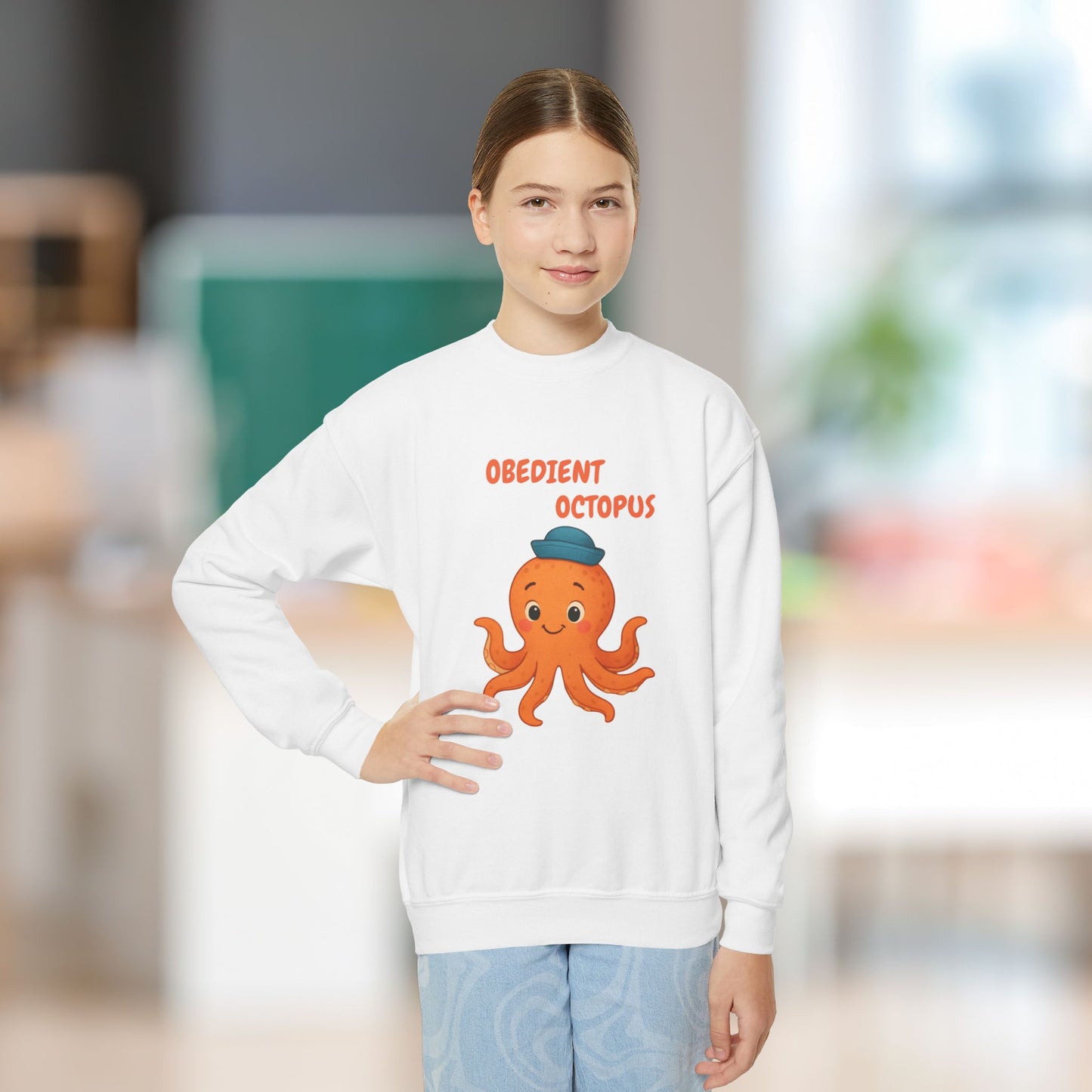 Comfy Kids Sweatshirt - Obedient Octopus