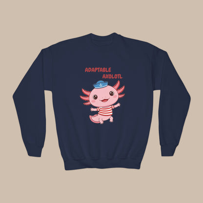 Comfy Kids Sweatshirt - Adaptable Axolotl