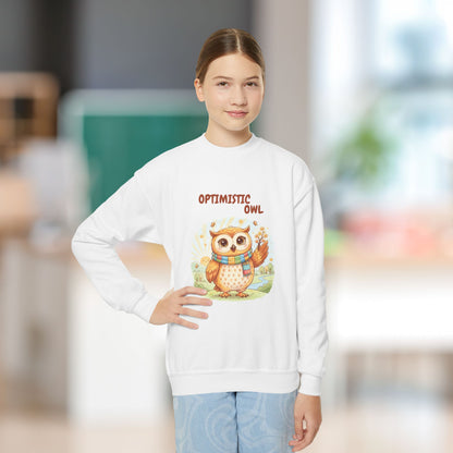 Comfy Kids Sweatshirt - Optimistic Owl