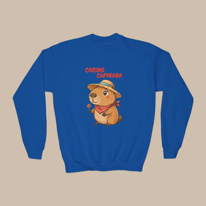 Comfy Kids Sweatshirt - Caring Capybara