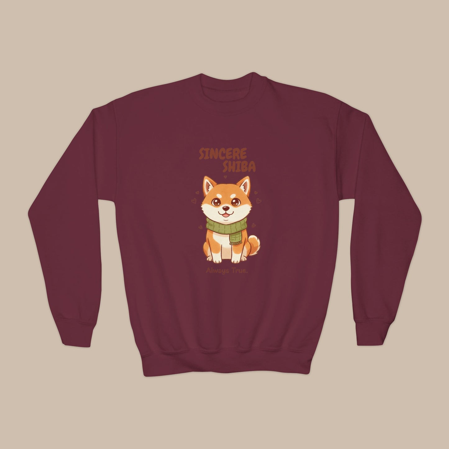 Comfy Kids Sweatshirt - Sincere Shiba - Always True