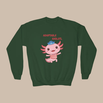 Comfy Kids Sweatshirt - Adaptable Axolotl