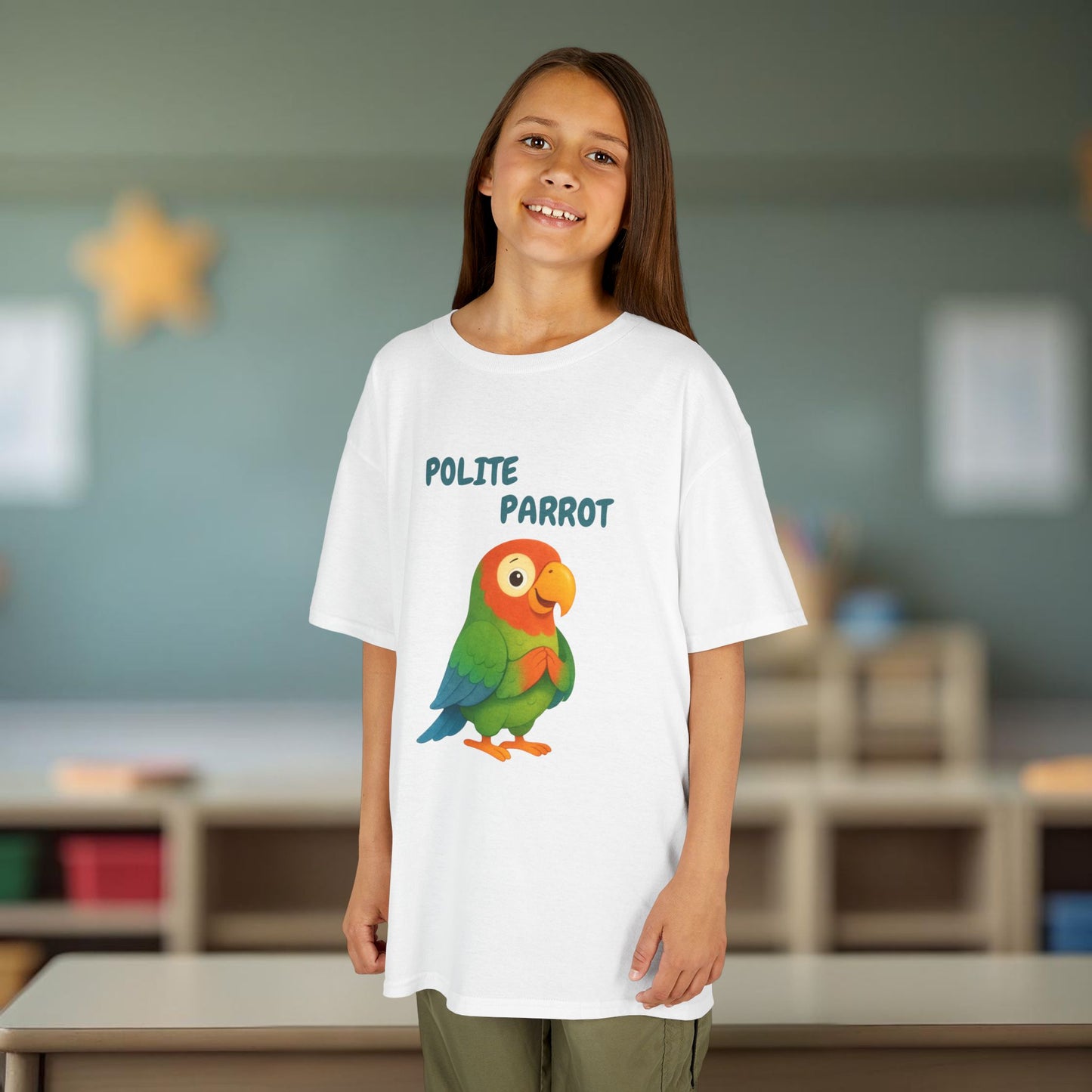 Comfy Kids Tee - Polite Parrot