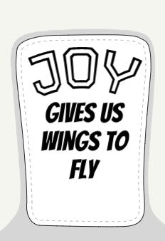 Women's Low Top Sneakers - Joy Gives Us Wings to Fly
