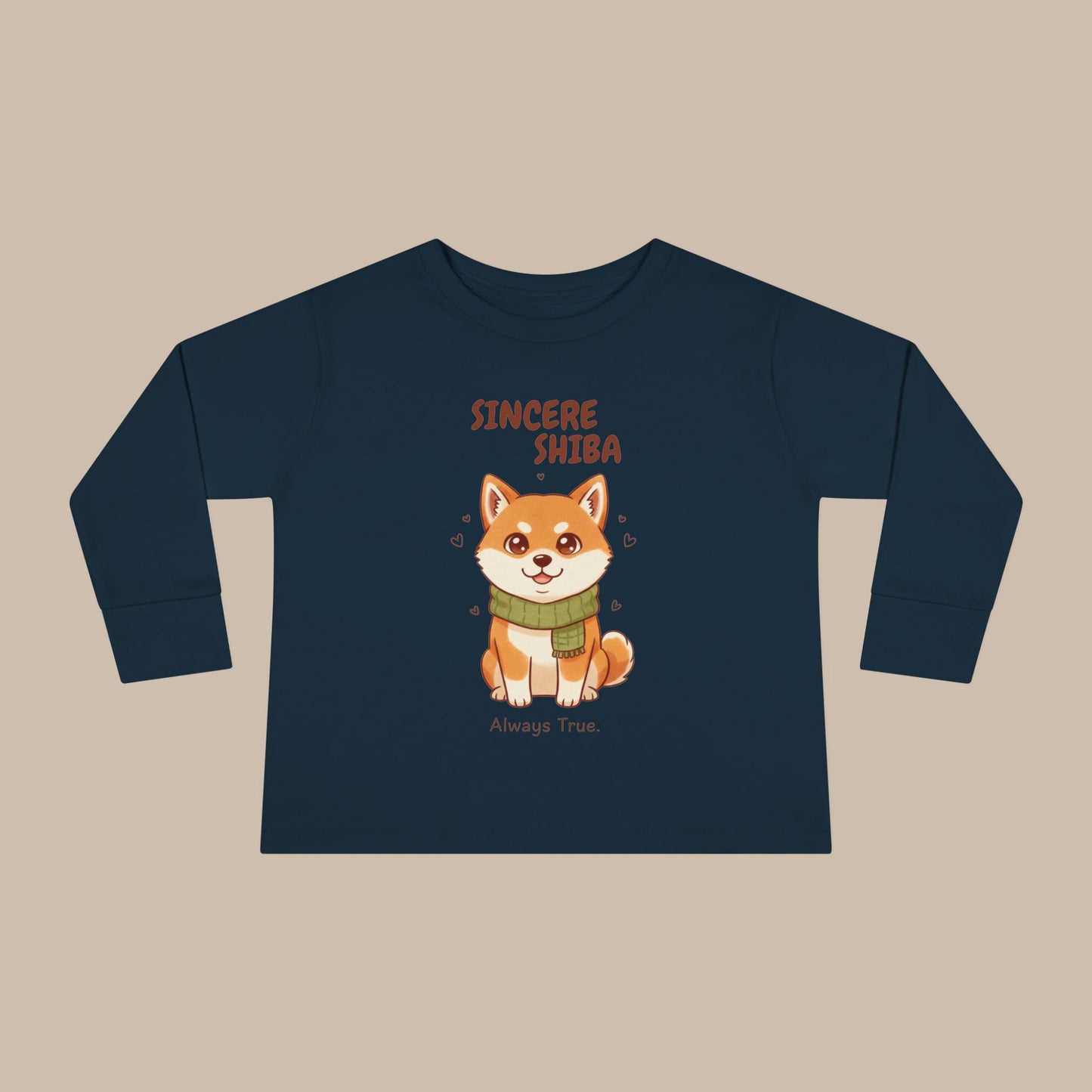 Toddler Long Sleeve Tee - Sincere Shiba - Always True