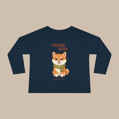 Toddler Long Sleeve Tee - Sincere Shiba - Always True