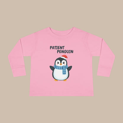 Toddler Long Sleeve Tee - Patient Penguin