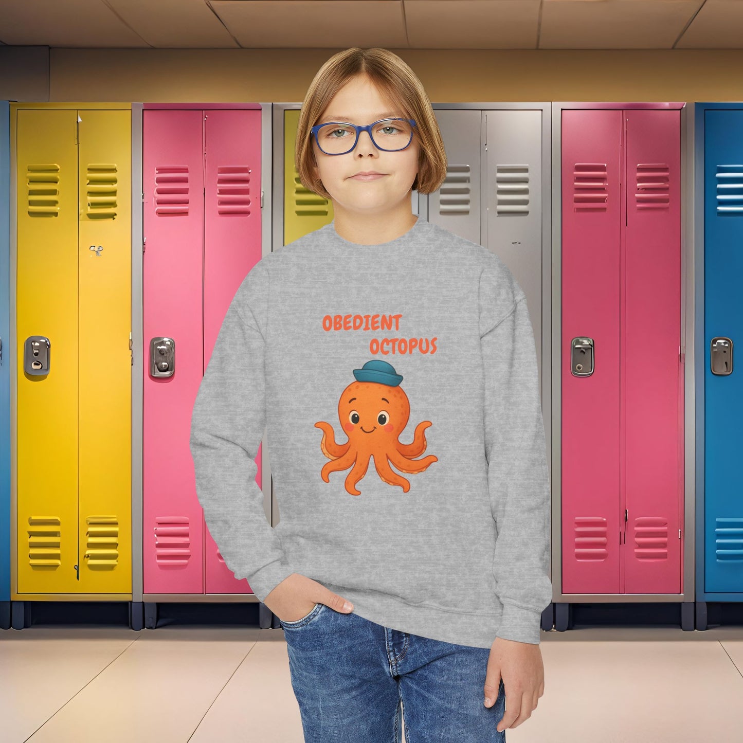 Comfy Kids Sweatshirt - Obedient Octopus