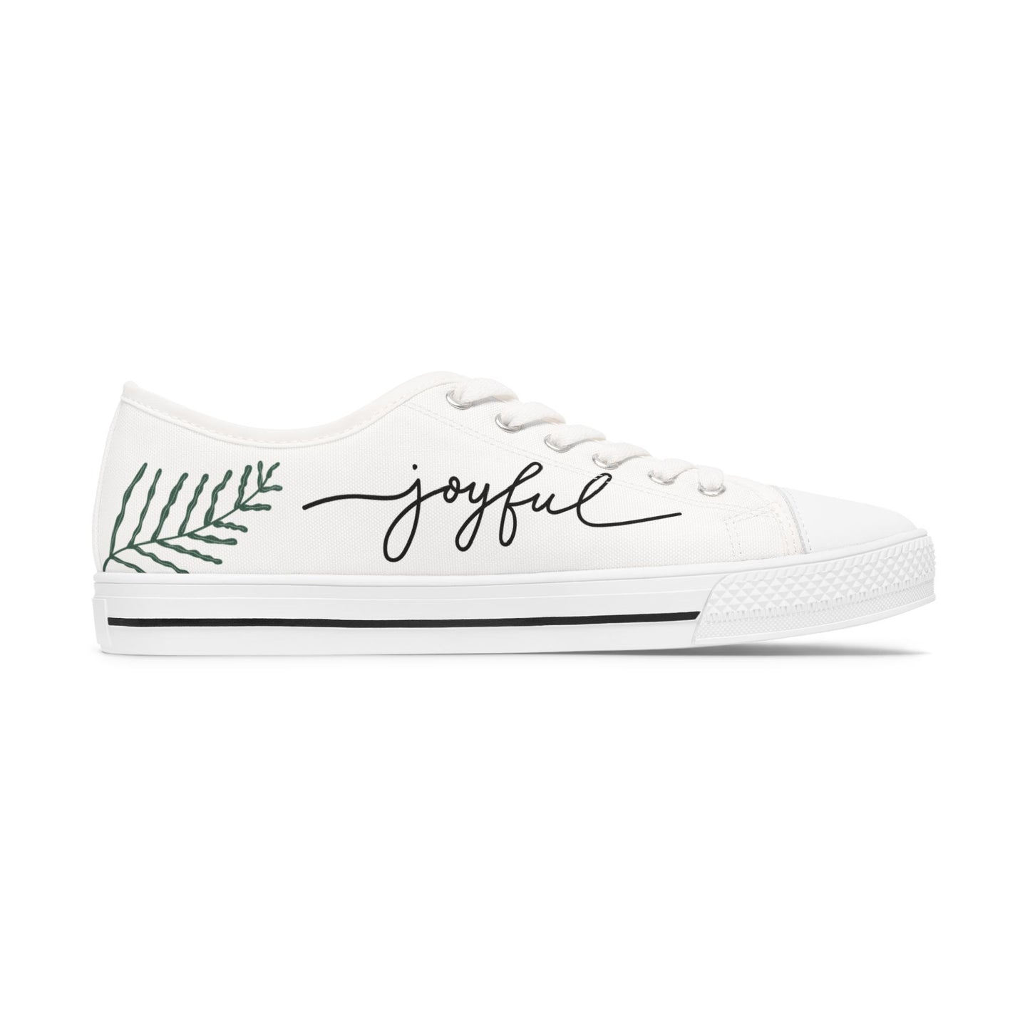Women's Low Top Sneakers - Joy Gives Us Wings to Fly