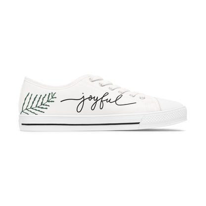 Women's Low Top Sneakers - Joy Gives Us Wings to Fly