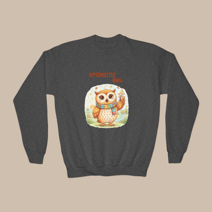 Comfy Kids Sweatshirt - Optimistic Owl