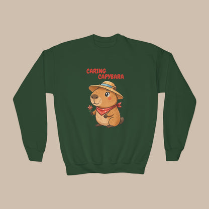 Comfy Kids Sweatshirt - Caring Capybara