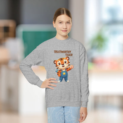 Comfy Kids Sweatshirt - Trustworthy Tiger