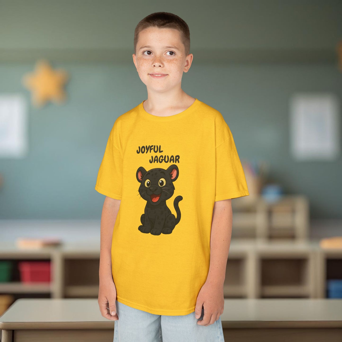 Comfy Kids Tee - Joyful Jaguar