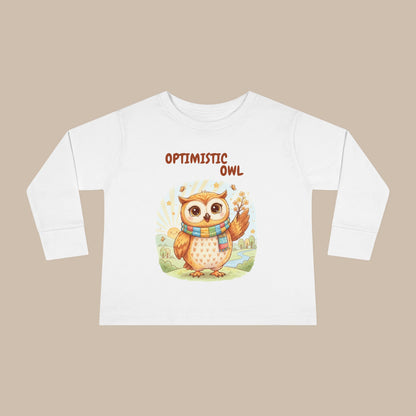 Toddler Long Sleeve Tee - Optimistic Owl