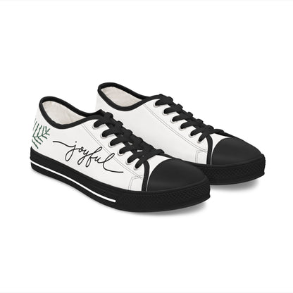 Women's Low Top Sneakers - Joy Gives Us Wings to Fly