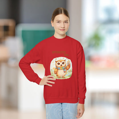 Comfy Kids Sweatshirt - Optimistic Owl
