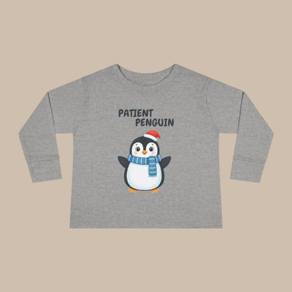Toddler Long Sleeve Tee - Patient Penguin