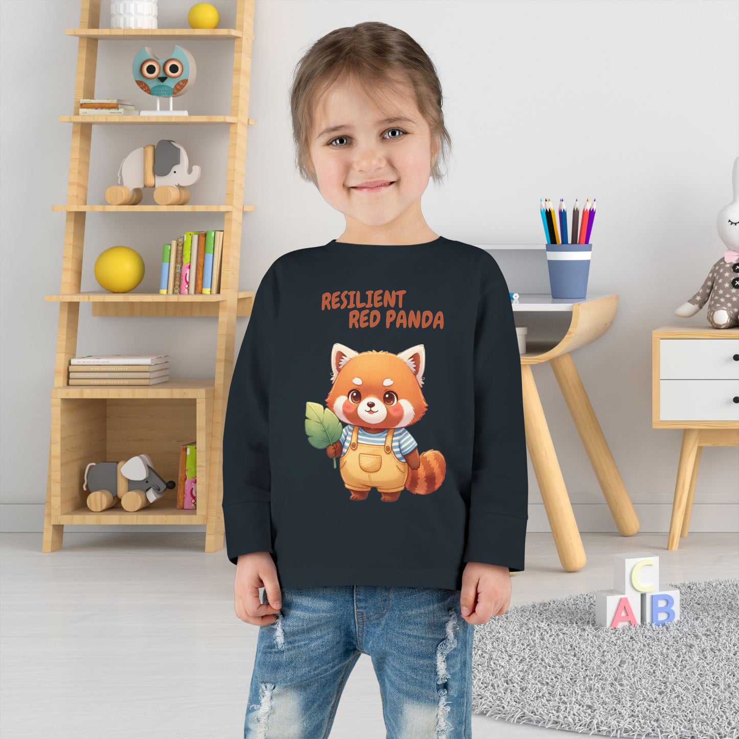 Toddler Long Sleeve Tee - Resilient Red Panda