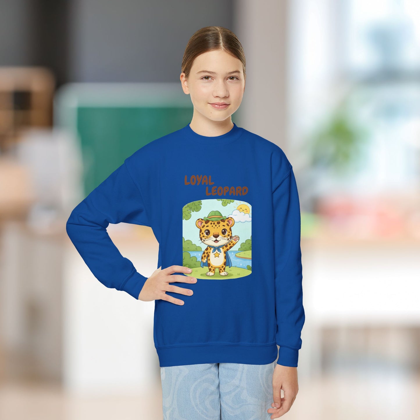 Comfy Kids Sweatshirt - Loyal Leopard