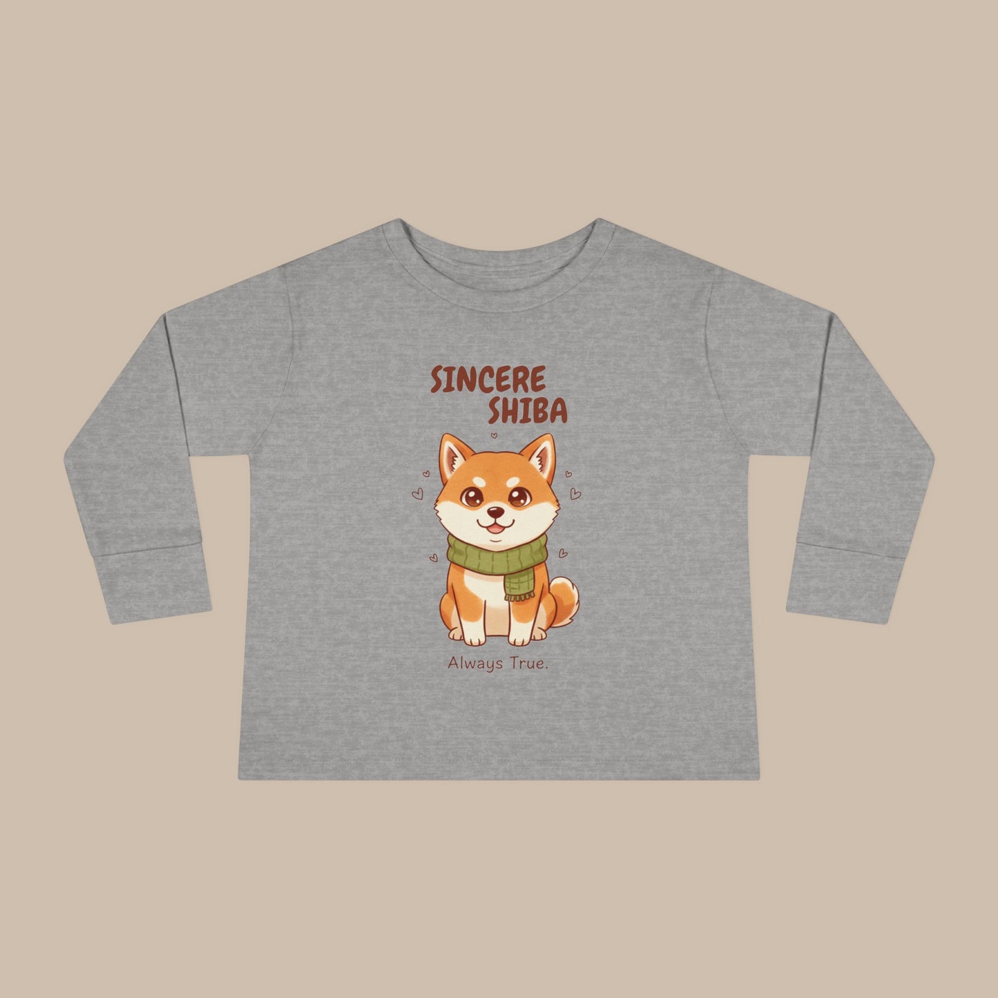 Toddler Long Sleeve Tee - Sincere Shiba - Always True