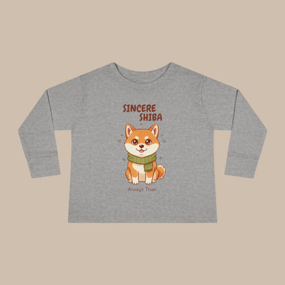 Toddler Long Sleeve Tee - Sincere Shiba - Always True