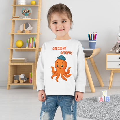 Toddler Long Sleeve Tee - Obedient Octopus