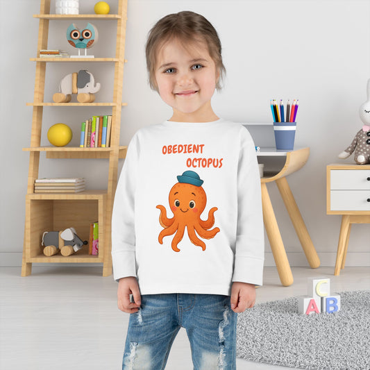 Toddler Long Sleeve Tee - Obedient Octopus