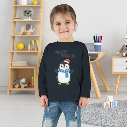 Toddler Long Sleeve Tee - Patient Penguin