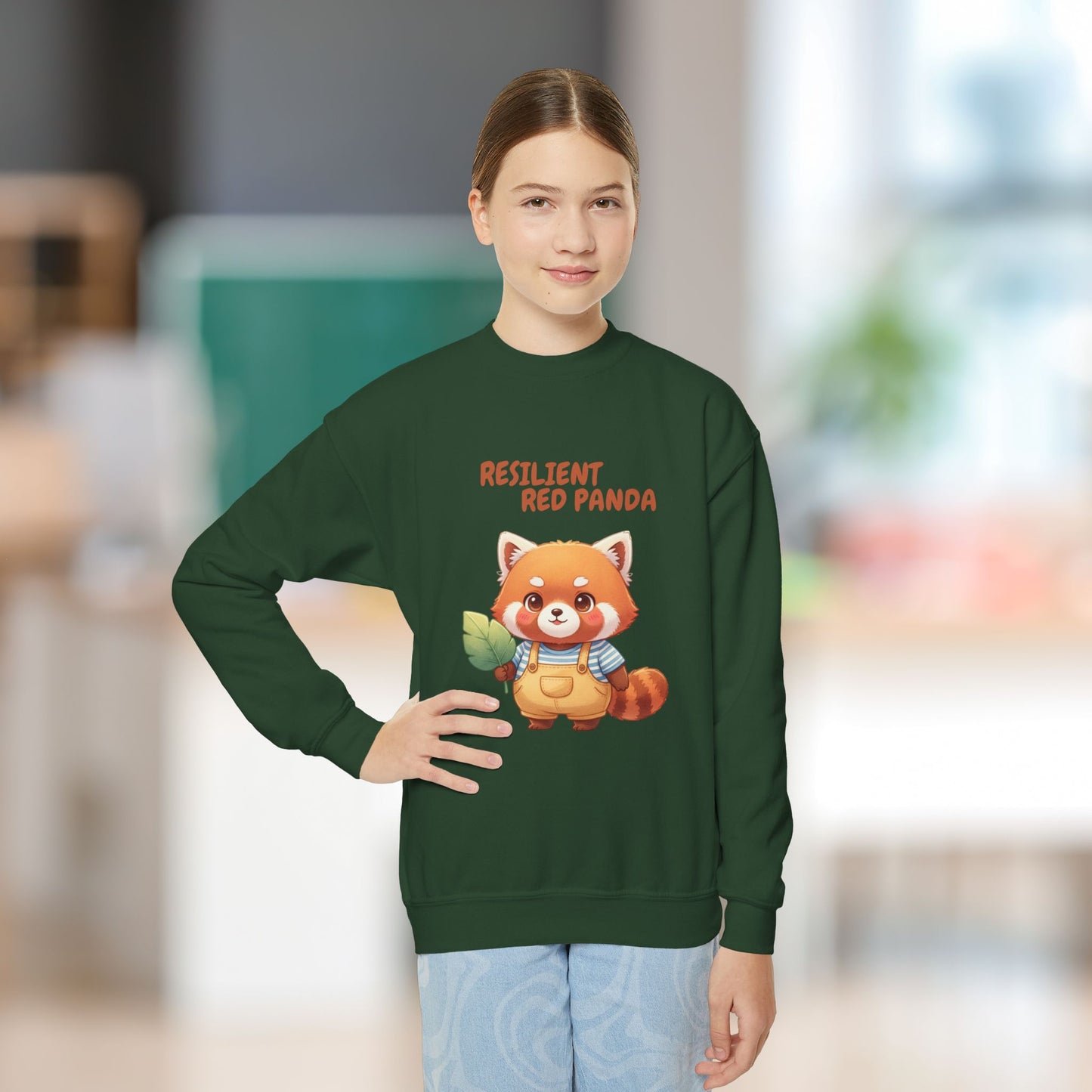 Comfy Kids Sweatshirt - Resilient Red Panda