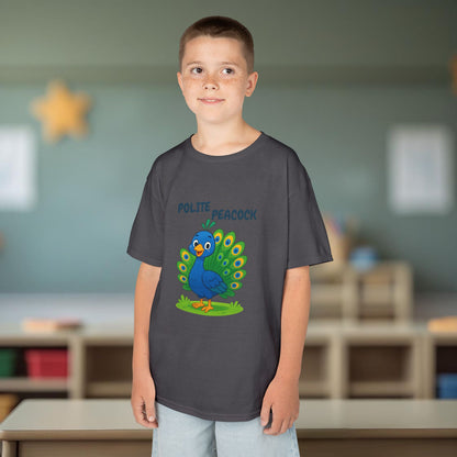 Comfy Kids Tee - Polite Peacock